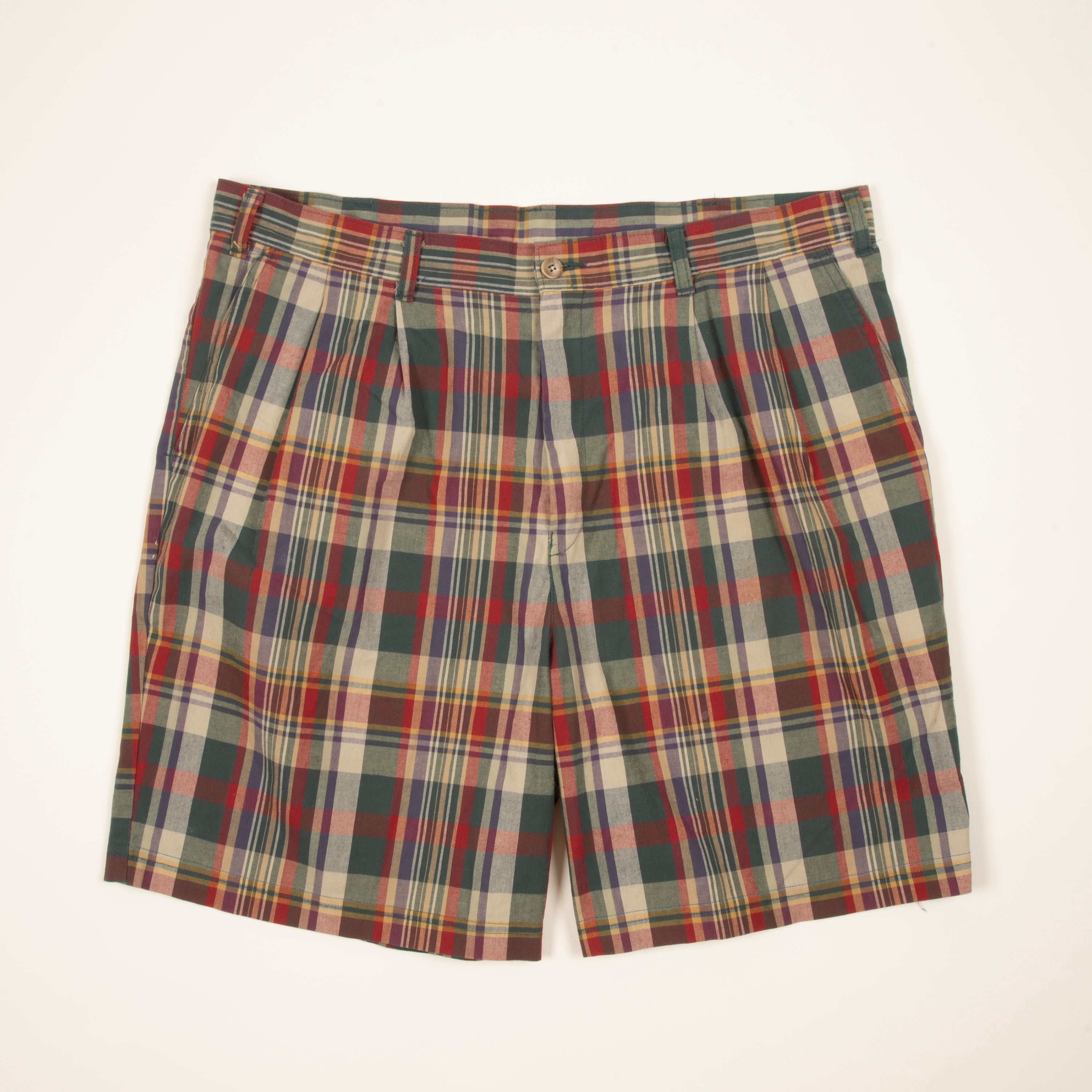 Vintage St. Michael Plaid Shorts Made In The UK