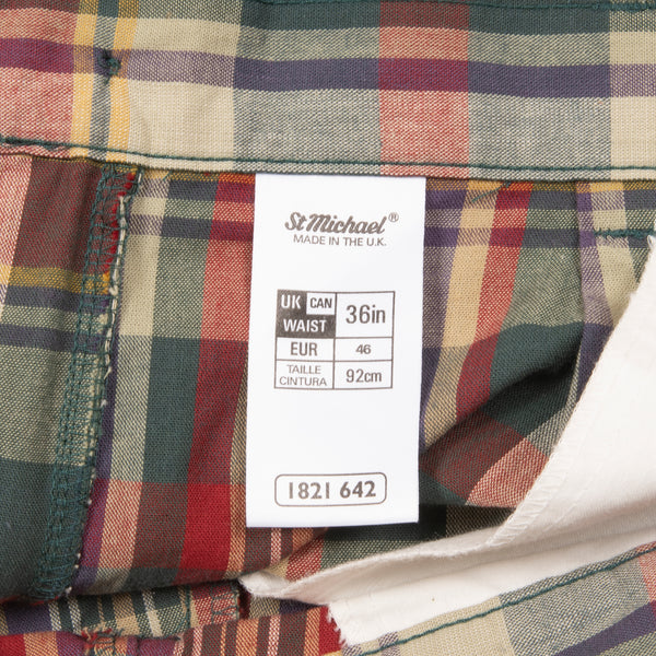 Vintage St. Michael Plaid Shorts Made In The UK