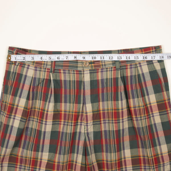 Vintage St. Michael Plaid Shorts Made In The UK