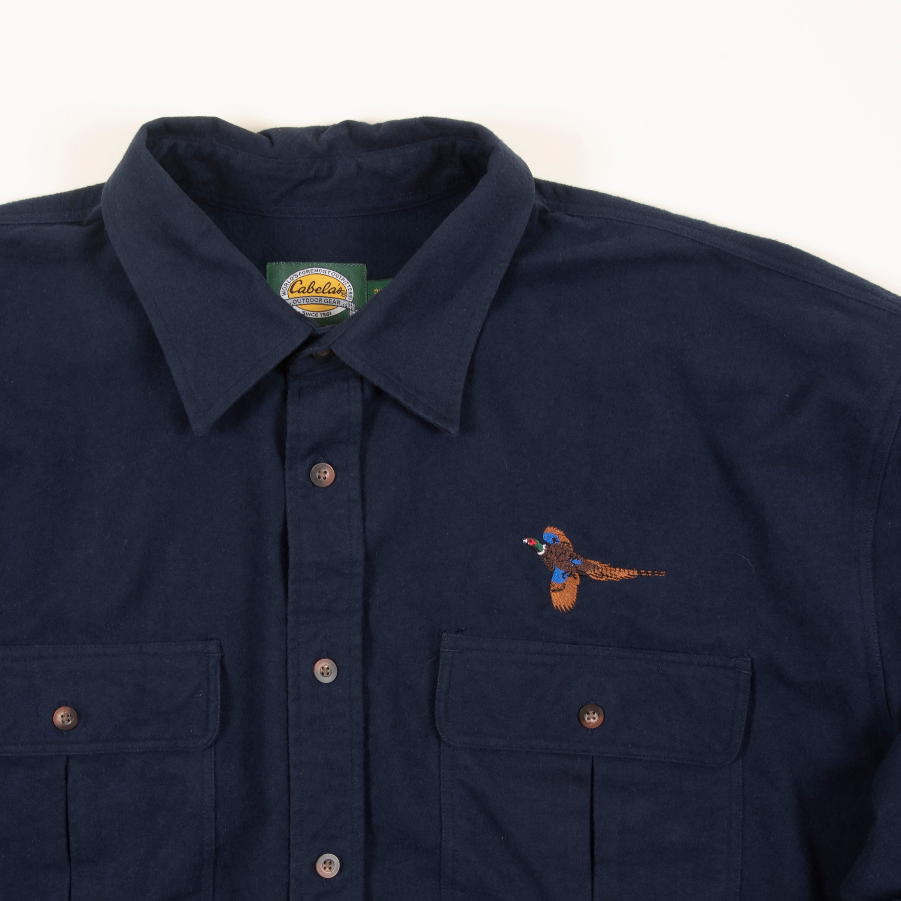 Cabela's Embroidered Heavy Chamois Cloth Shirt