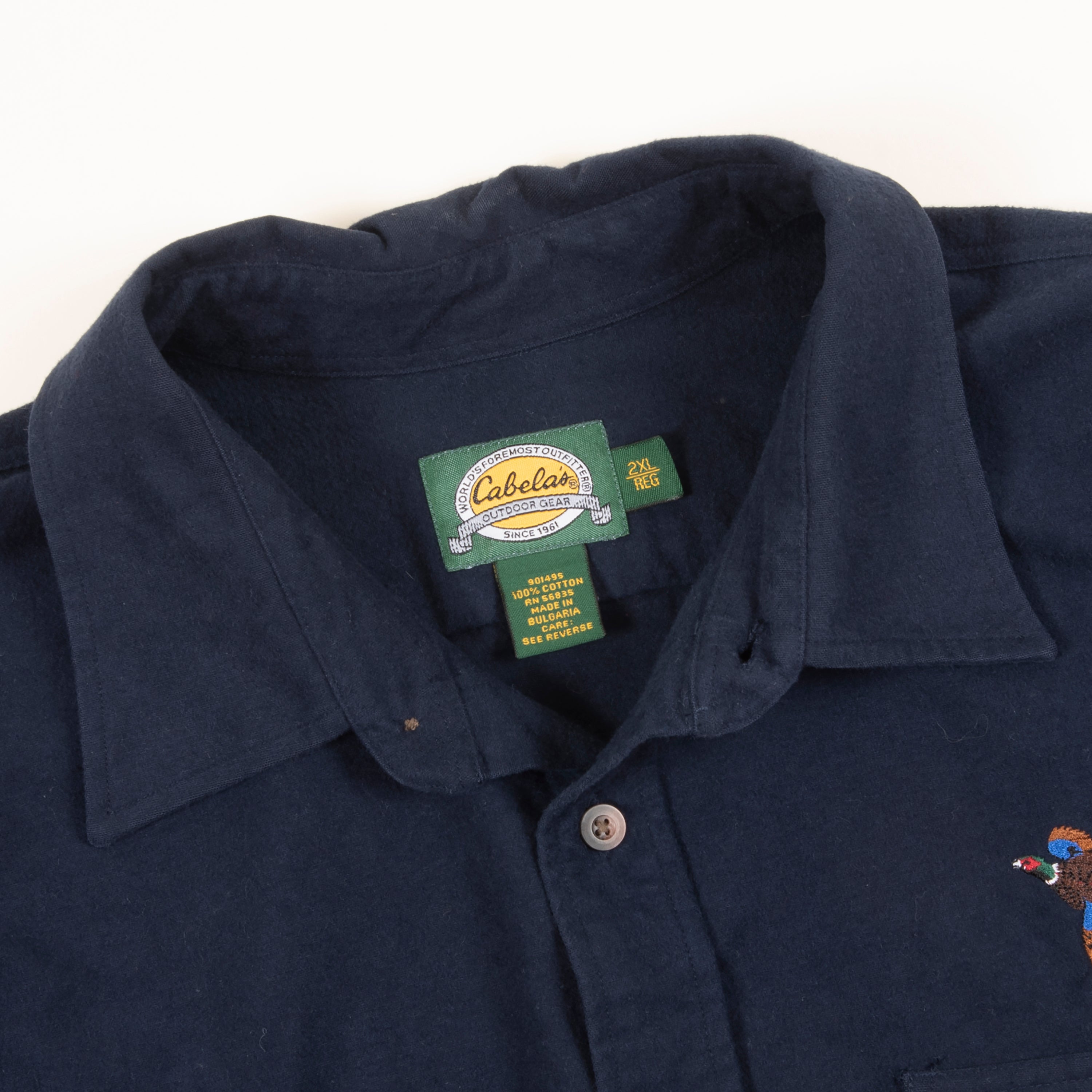 Cabela's Embroidered Heavy Chamois Cloth Shirt