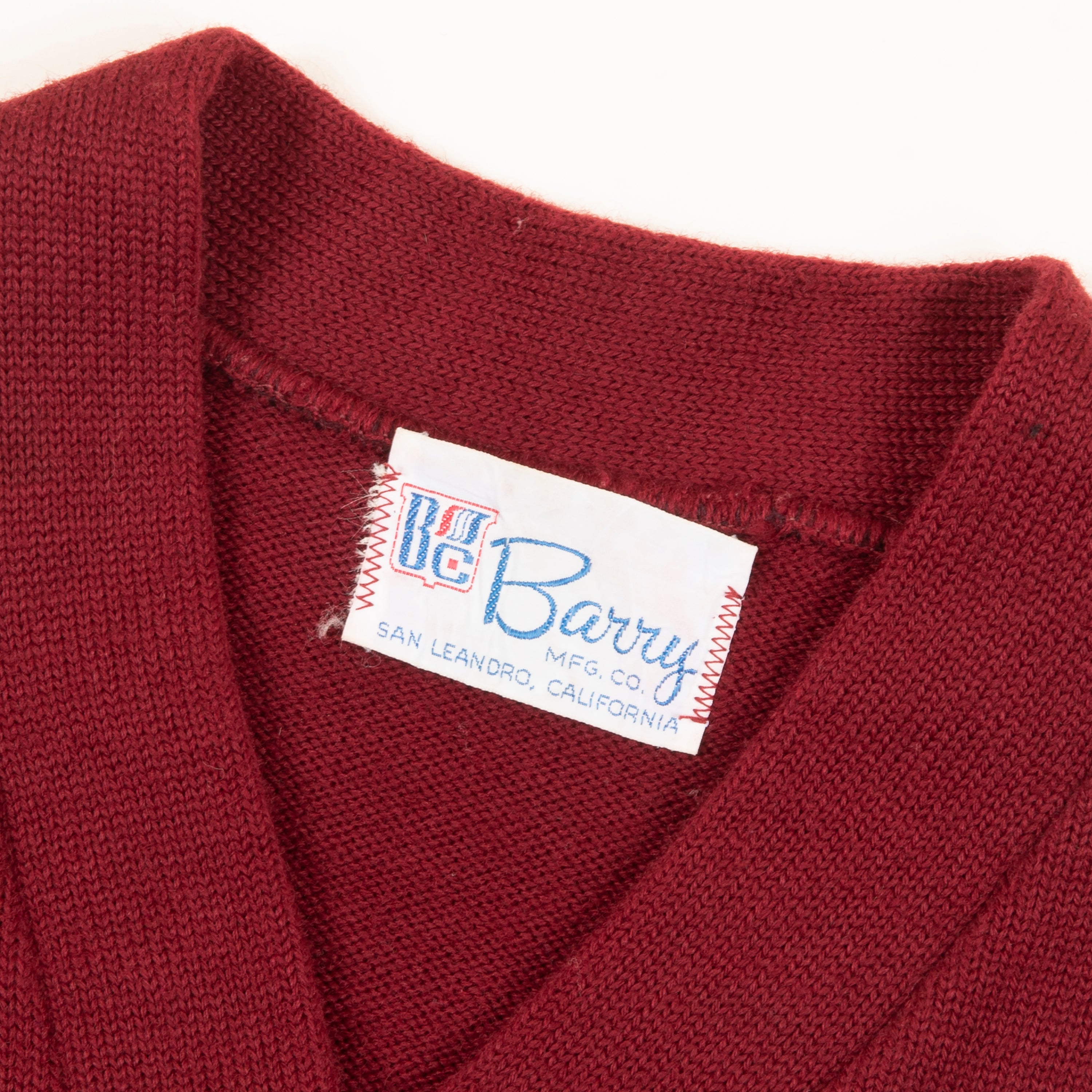 Vintage Barry MFG CO Wool Knit Varsity Sweater