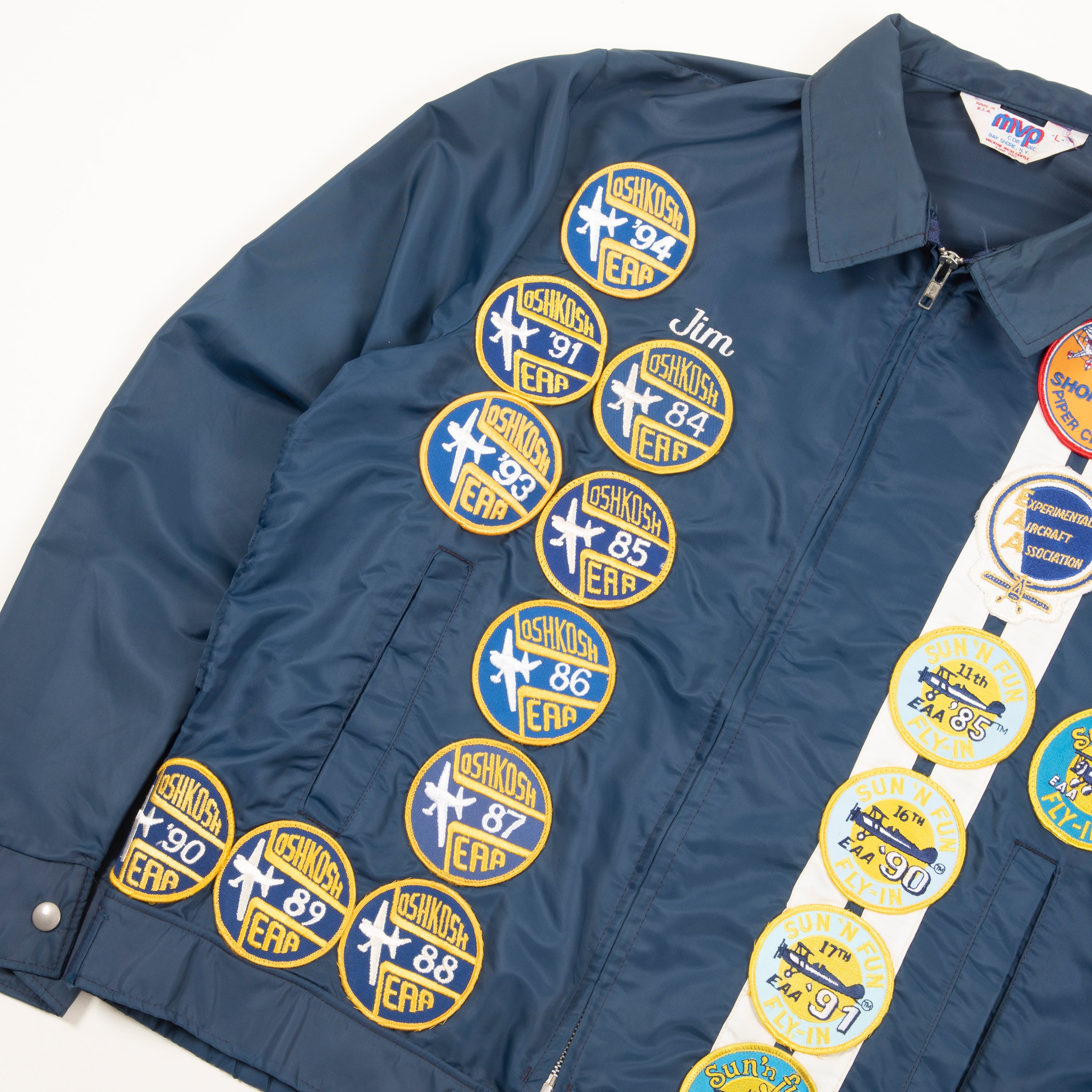 Vintage 80's Heavily Patched Lightweight Racing Jacket Made In The USA