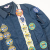 Vintage 80's Heavily Patched Lightweight Racing Jacket Made In The USA