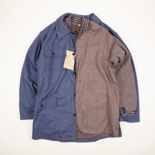 Vintage Insulated European Work Jacket Fully Detachable Liner