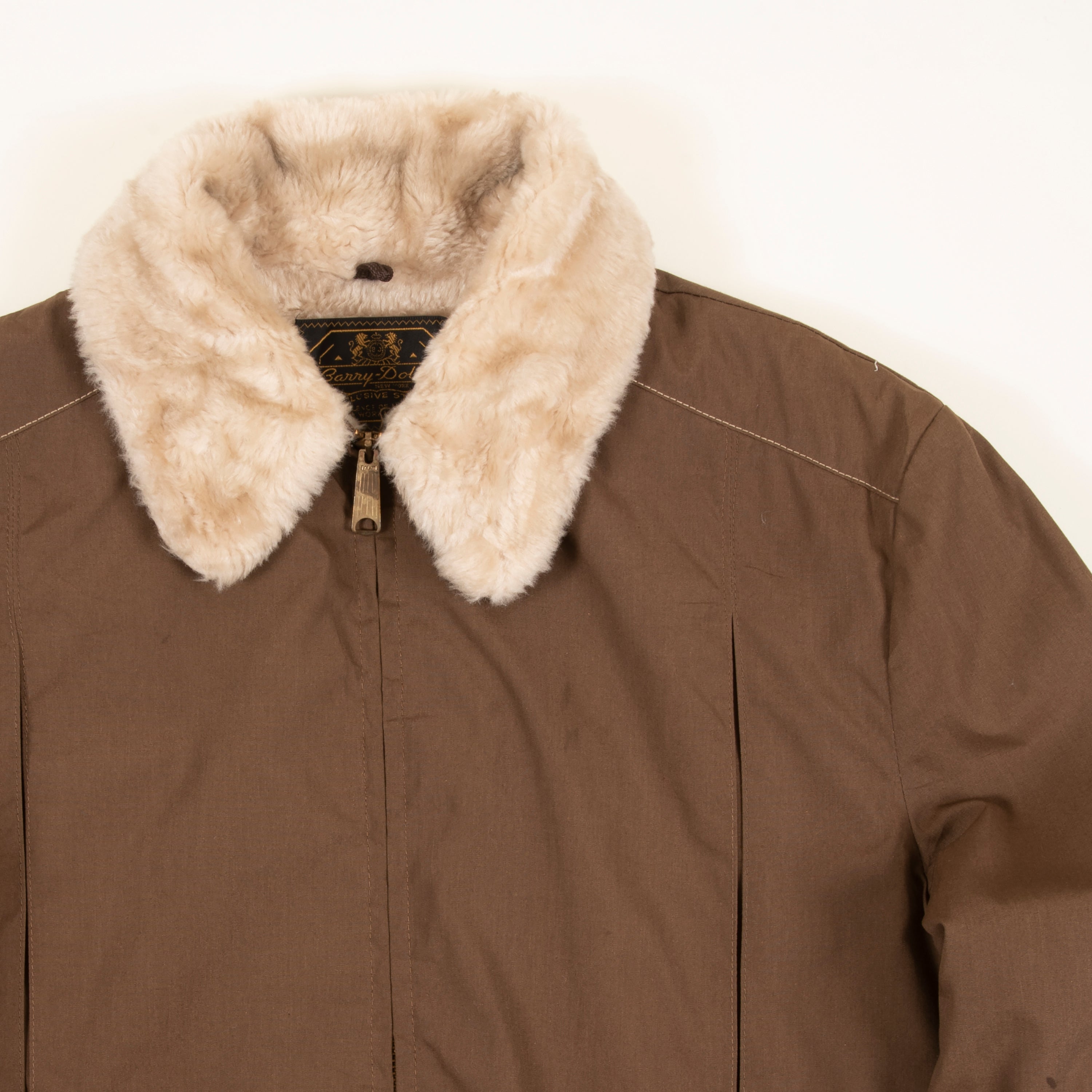 Vintage Barry Dolan New York Faux Fur Lined Jacket Made In The USA