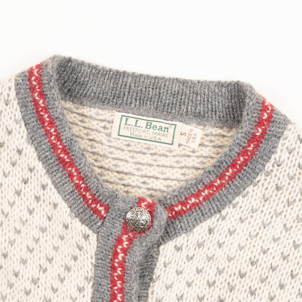 Vintage L.L. Bean Scandinavian Style Knit Cardigan Made In The USA