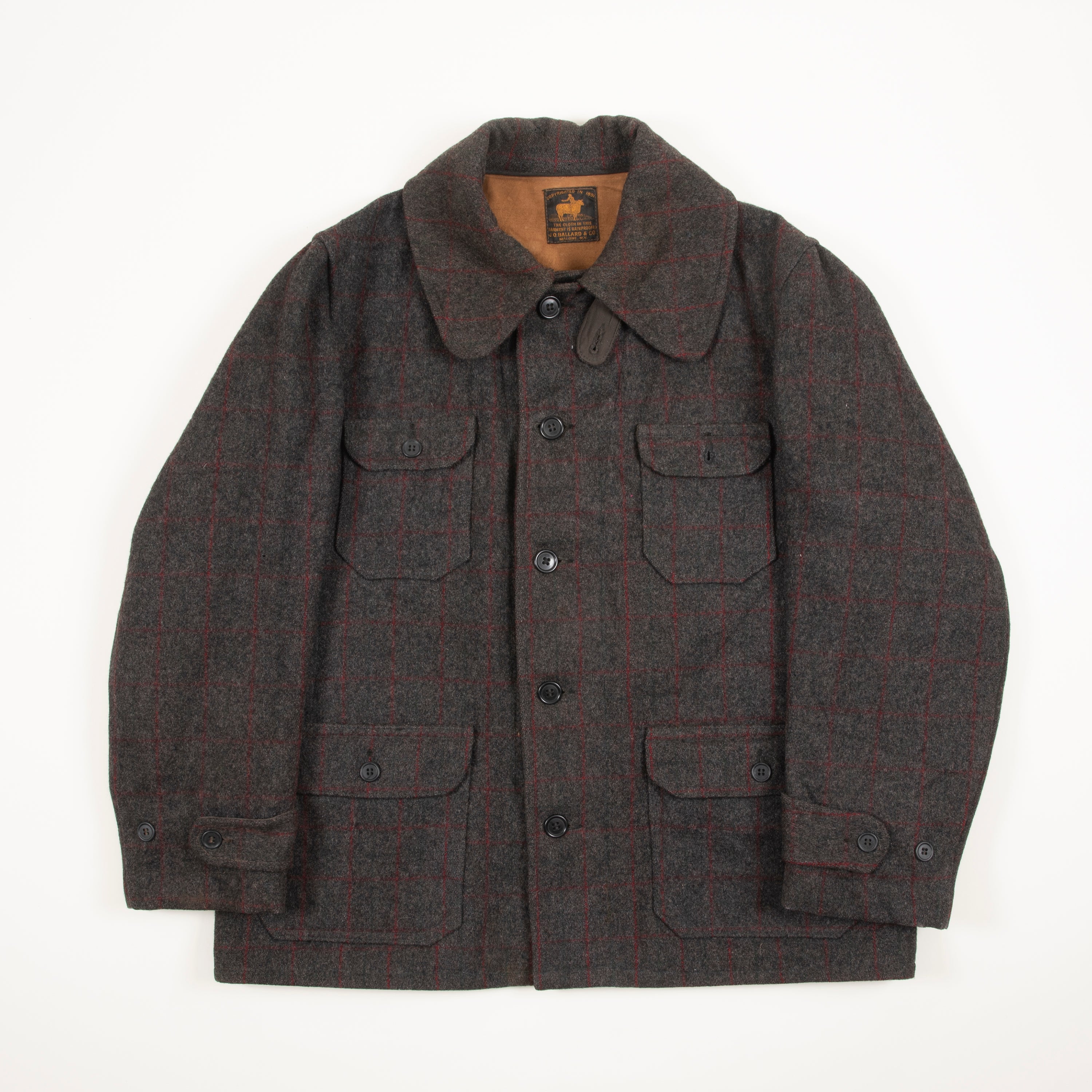 Vintage 1930's J.O. Ballard And Co Wool Mackinaw Hunting Coat