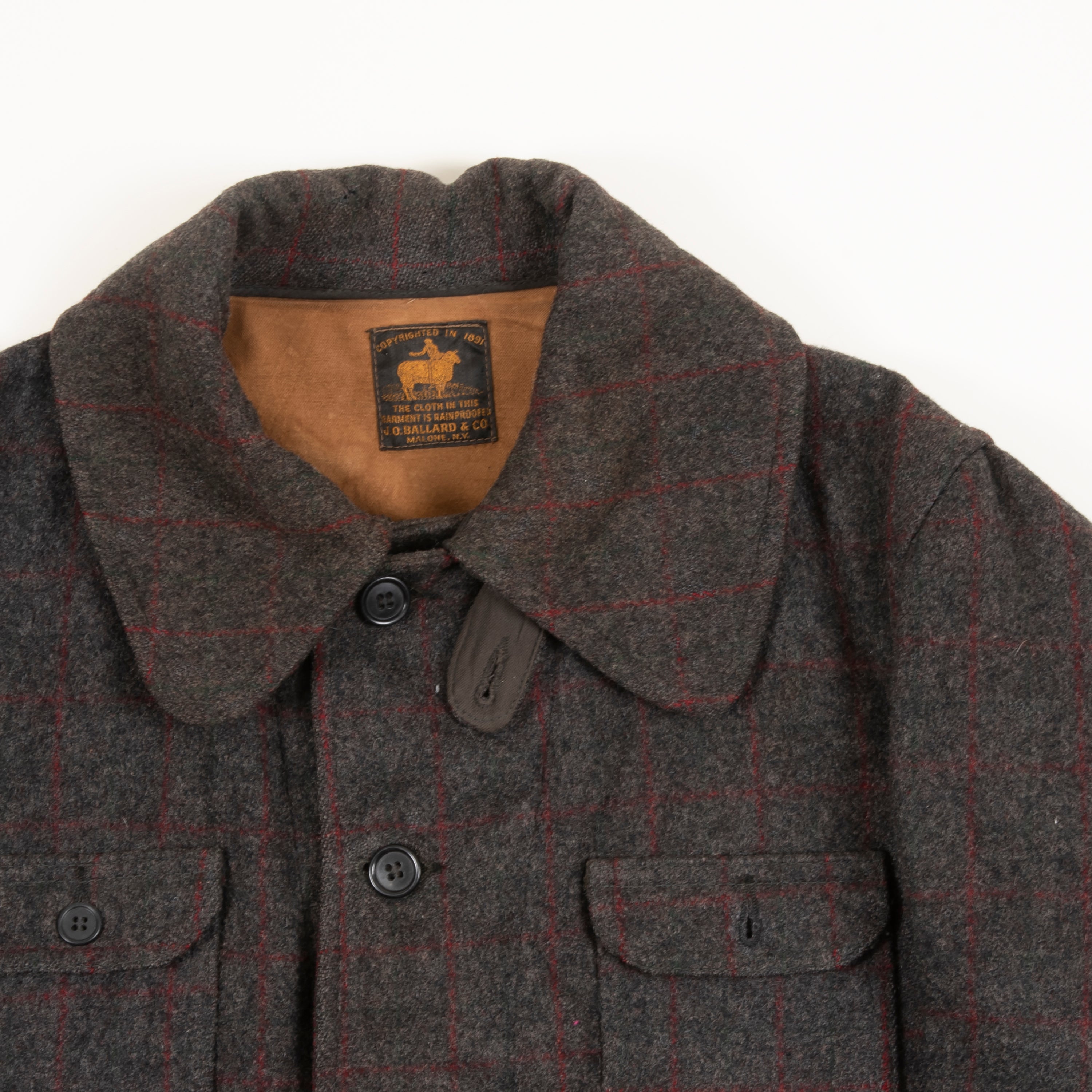 Vintage 1930's J.O. Ballard And Co Wool Mackinaw Hunting Coat