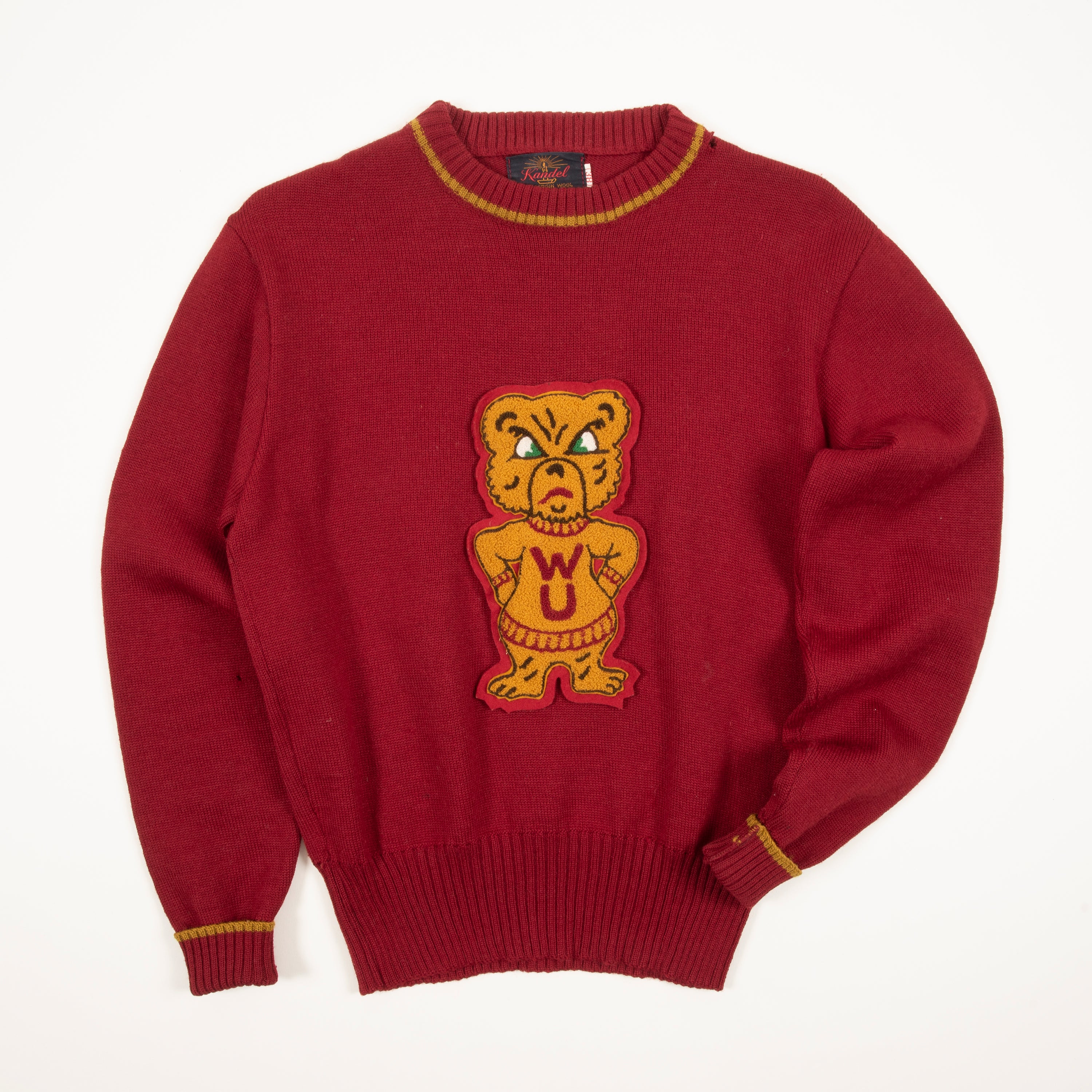 Vintage 50's Washington University Wool Knit Varsity Sweater