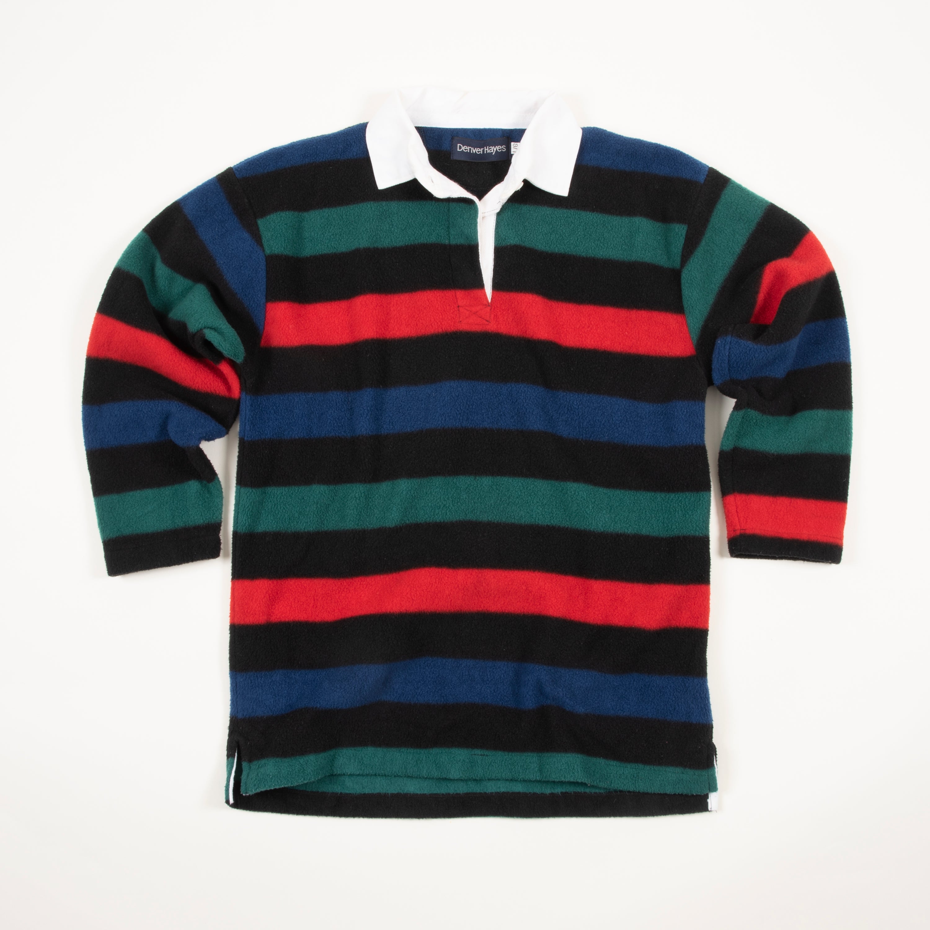 Vintage Denver Hayes Fleece Rugby Polo Shirt