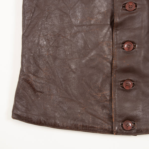 Vintage Lined Leather Vest
