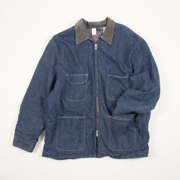 Vintage Blue Bell Inc Wrangler Blanket Lined Chore Jacket