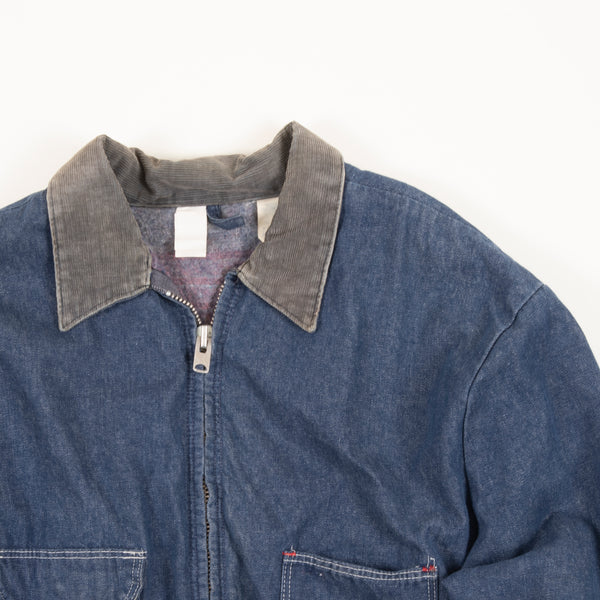 Vintage Blue Bell Inc Wrangler Blanket Lined Chore Jacket