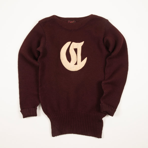 Vintage 1940's O'Sheas Knitting Mills Wool Knit Varsity Sweater